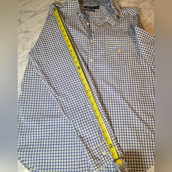 Nautica Men's Blue Checkered Shirt - Picture 6 of 6